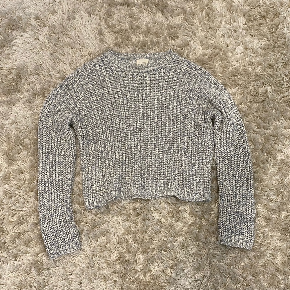 Blue/White Knit Sweater, Size Medium